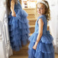 Sapphire (Baby + Toddler) in Cornflower Blue ~ Luxurious Party Dress