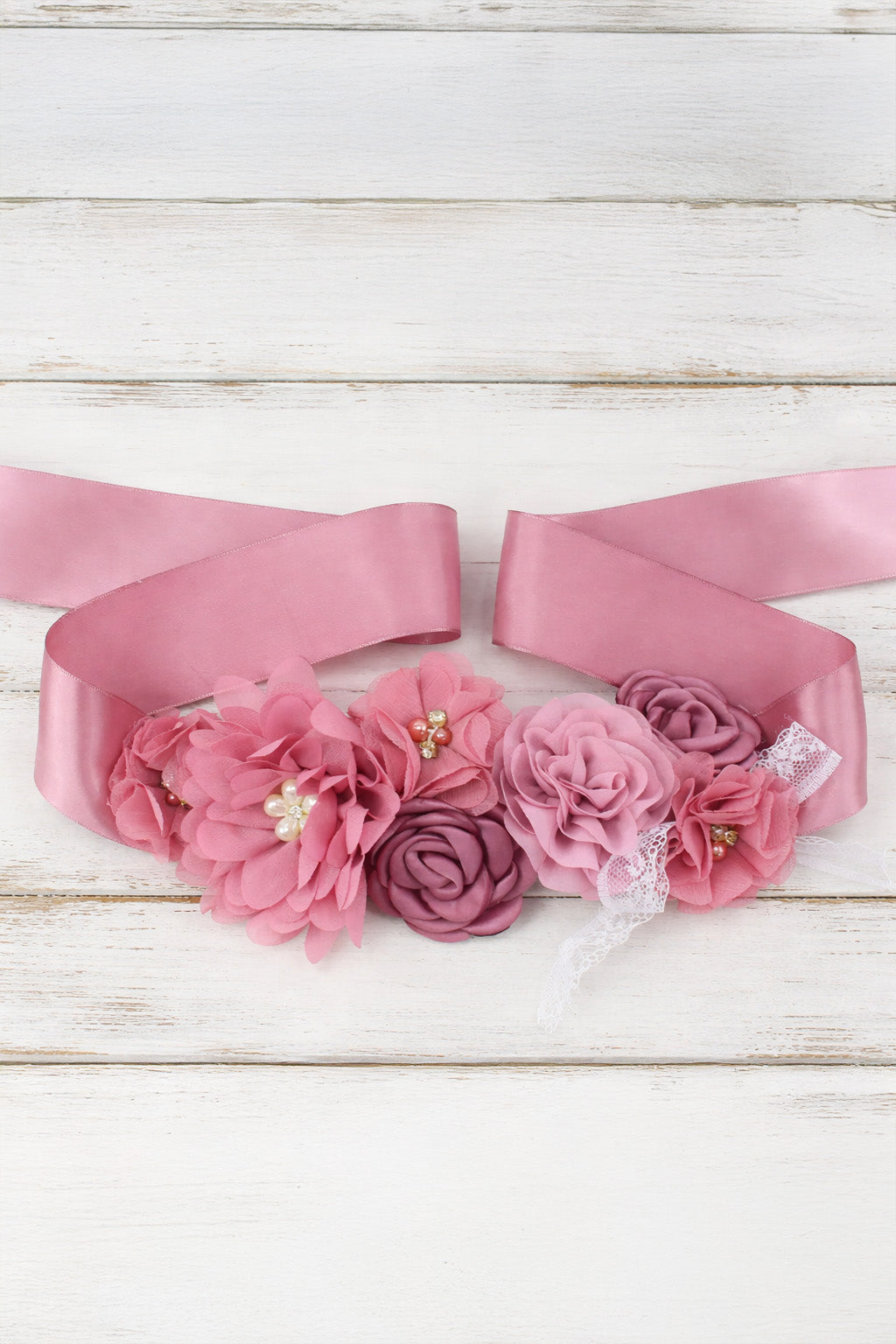 Rosie Satin Sash in Rose - Flower Girls