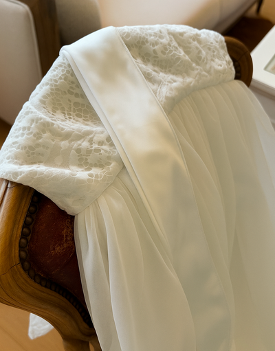 Honey in Ivory White  ~ Party or Flower Girl Dress + Sash