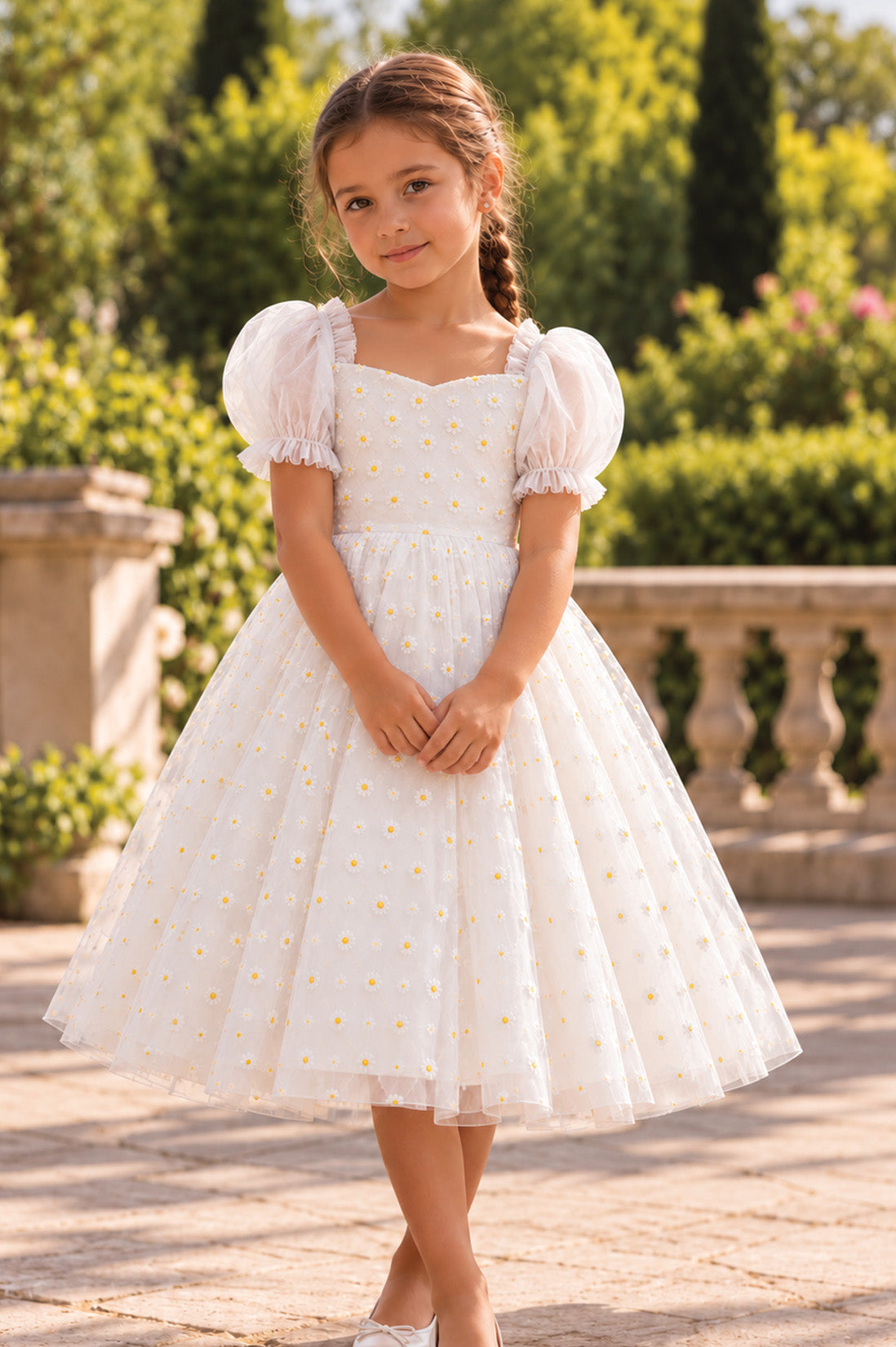 Savannah in Yellow + White ~ Party Dress