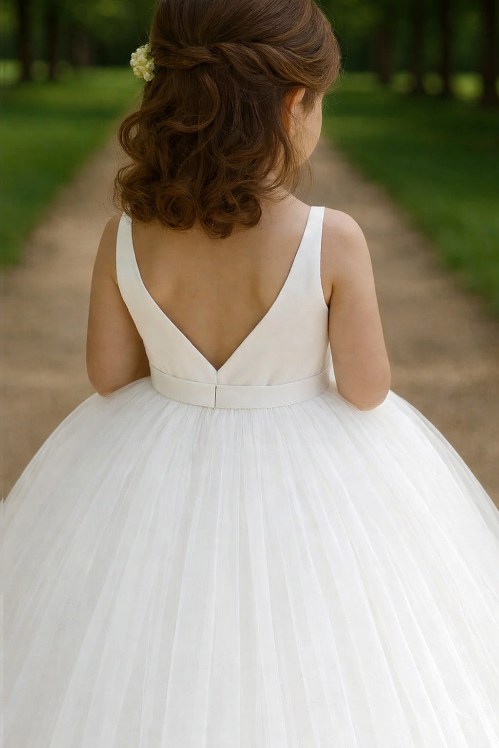 Selena in Ivory White - Flower Girl or Ceremonial Dress (New Dimensions)