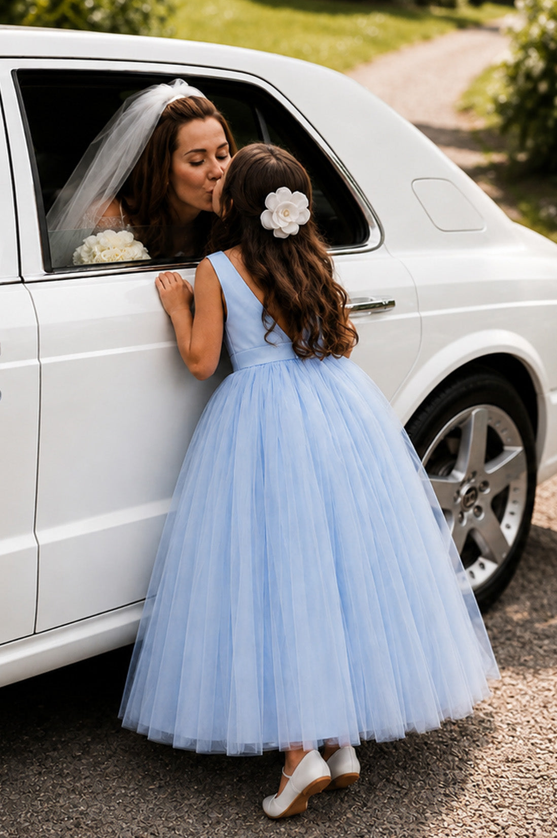 Selena in Powder Blue - Flower Girl or Ceremonial Dress