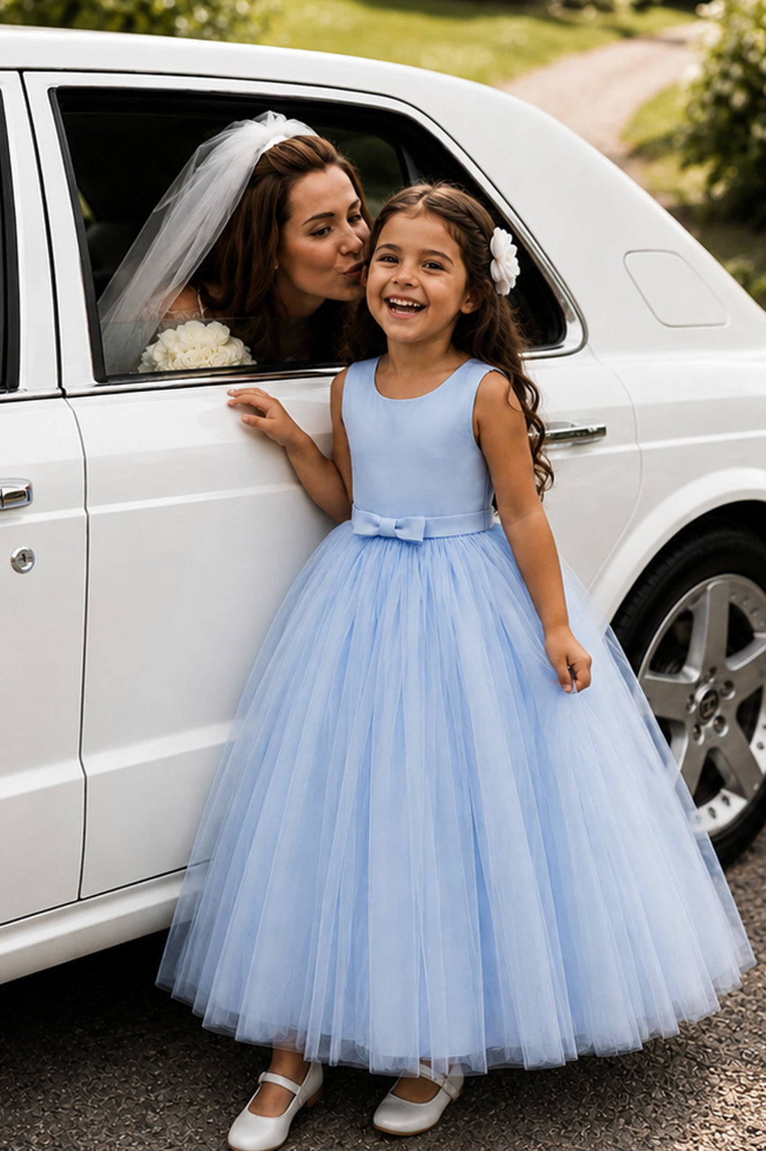 Selena in Powder Blue - Flower Girl or Ceremonial Dress