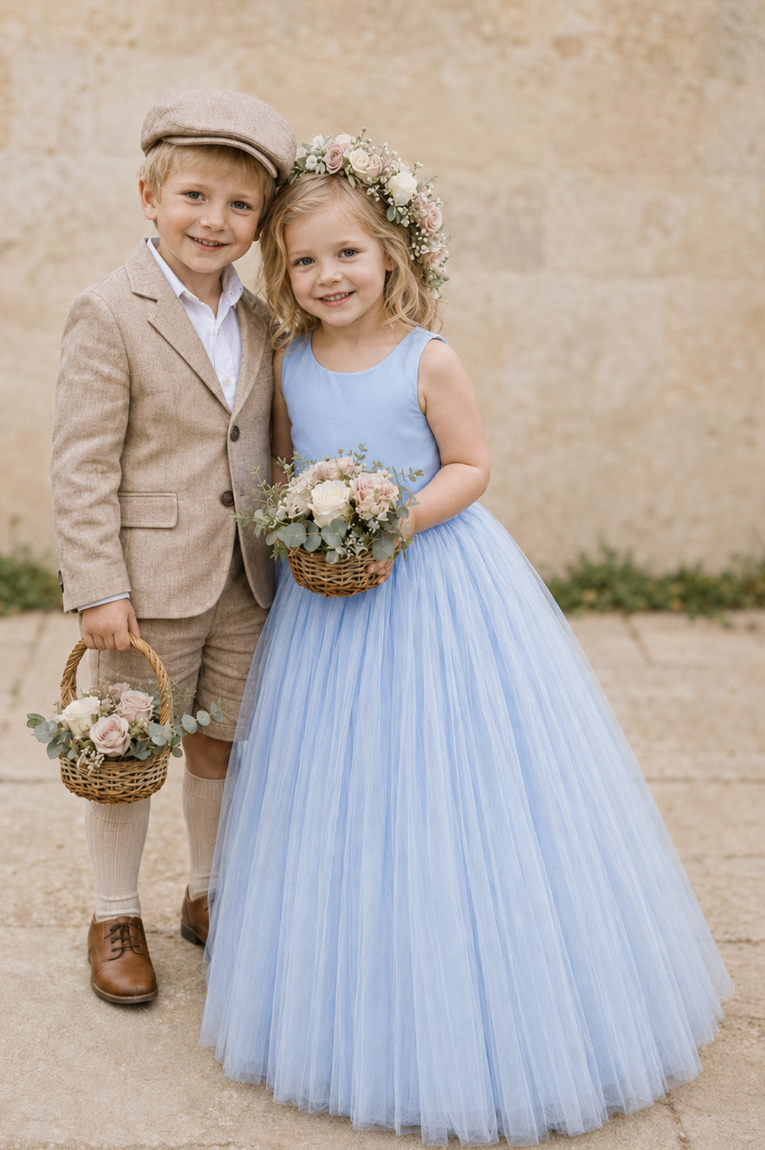 Selena in Powder Blue - Flower Girl or Ceremonial Dress