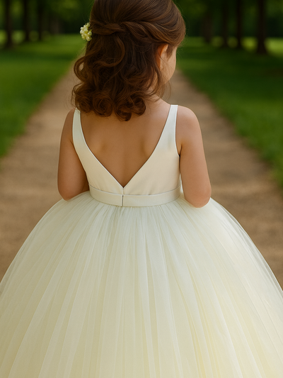 Selena in Ivory White- Flower Girl or Party Girl Dress