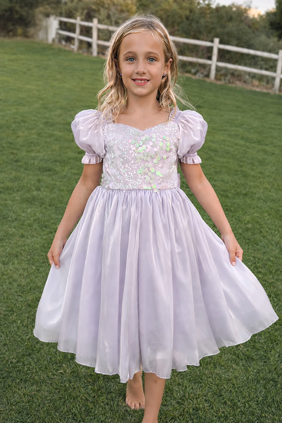 Seraphina Sea Pearl Party Girl Dress in Lilac