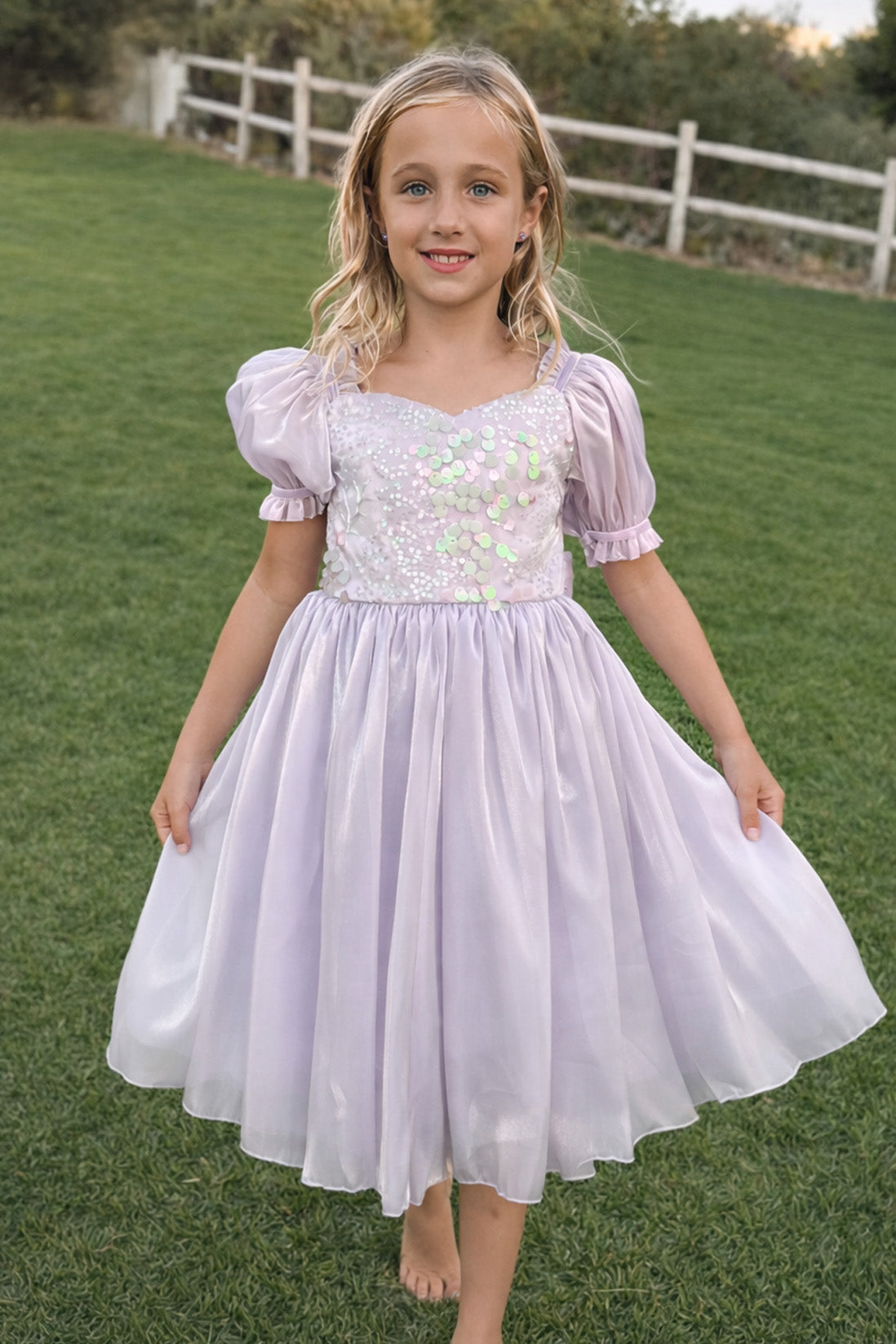 Seraphina Sea Pearl Party Girl Dress in Lilac