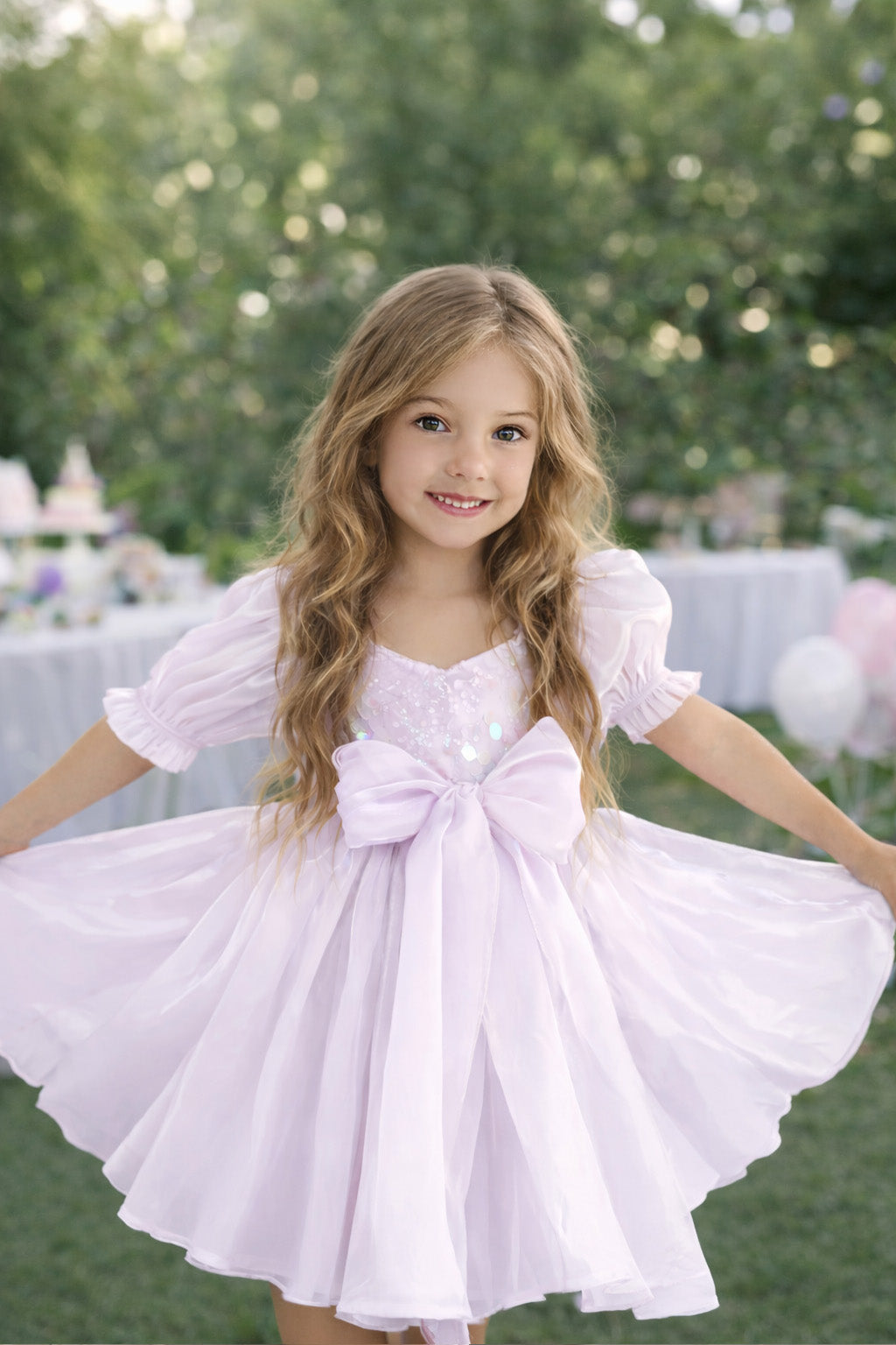 Seraphina Sea Pearl Party Girl Dress in Lilac