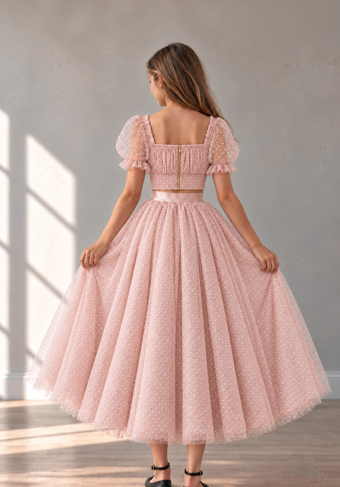 Serren Two Piece in Ballet Pink Party Dress(Tween/Teen)