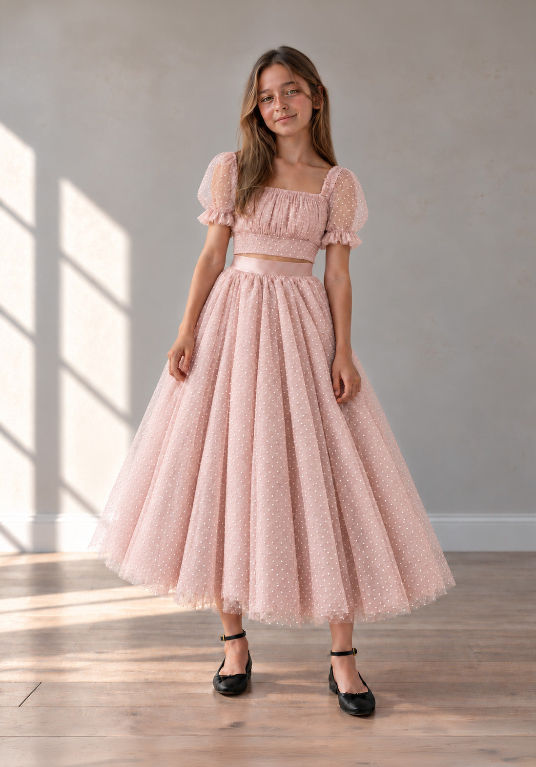 Serren Two Piece in Ballet Pink Party Dress(Tween/Teen)