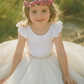 Enchanted Ruffle Tutu in Cotton Ivory White