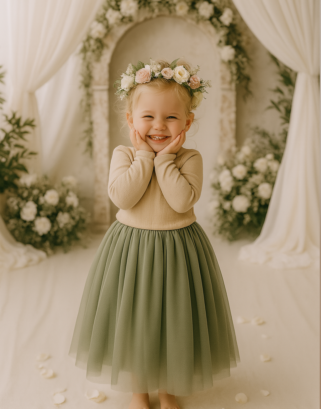 Enchanted Ruffle Tutu in Apple Green