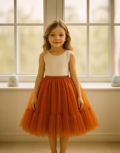 Starlight Whisper Tutu in Tangerine