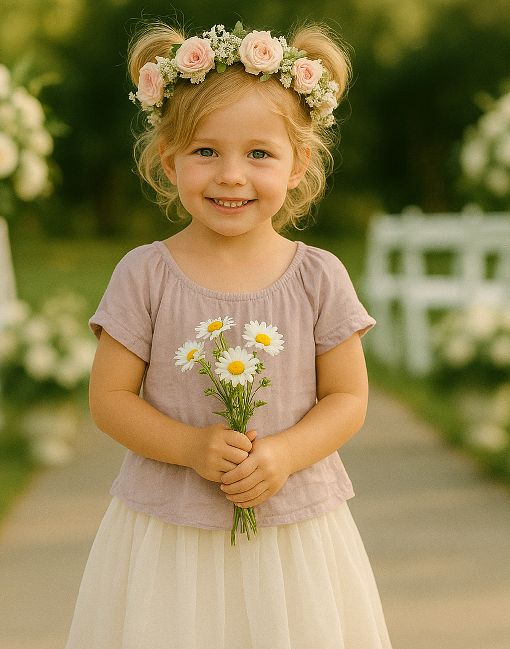 Enchanted Ruffle Tutu in Cotton Ivory White