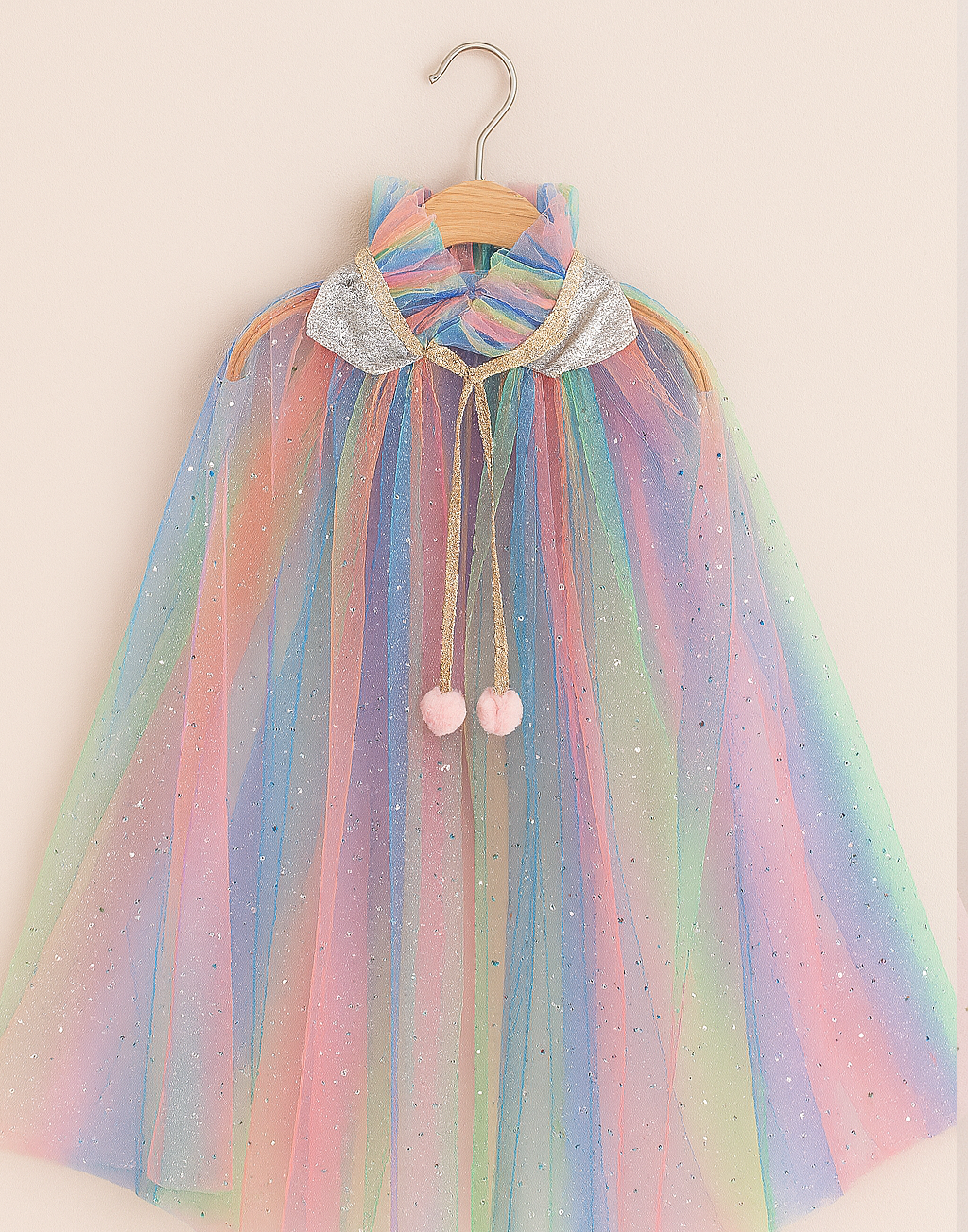 Unicorn Cape ~ A Perfect Christmas Gift For Girls with a Pink Satin Drawstring Bag