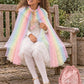 Unicorn Cape ~ A Perfect Christmas Gift For Girls with a Pink Satin Drawstring Bag
