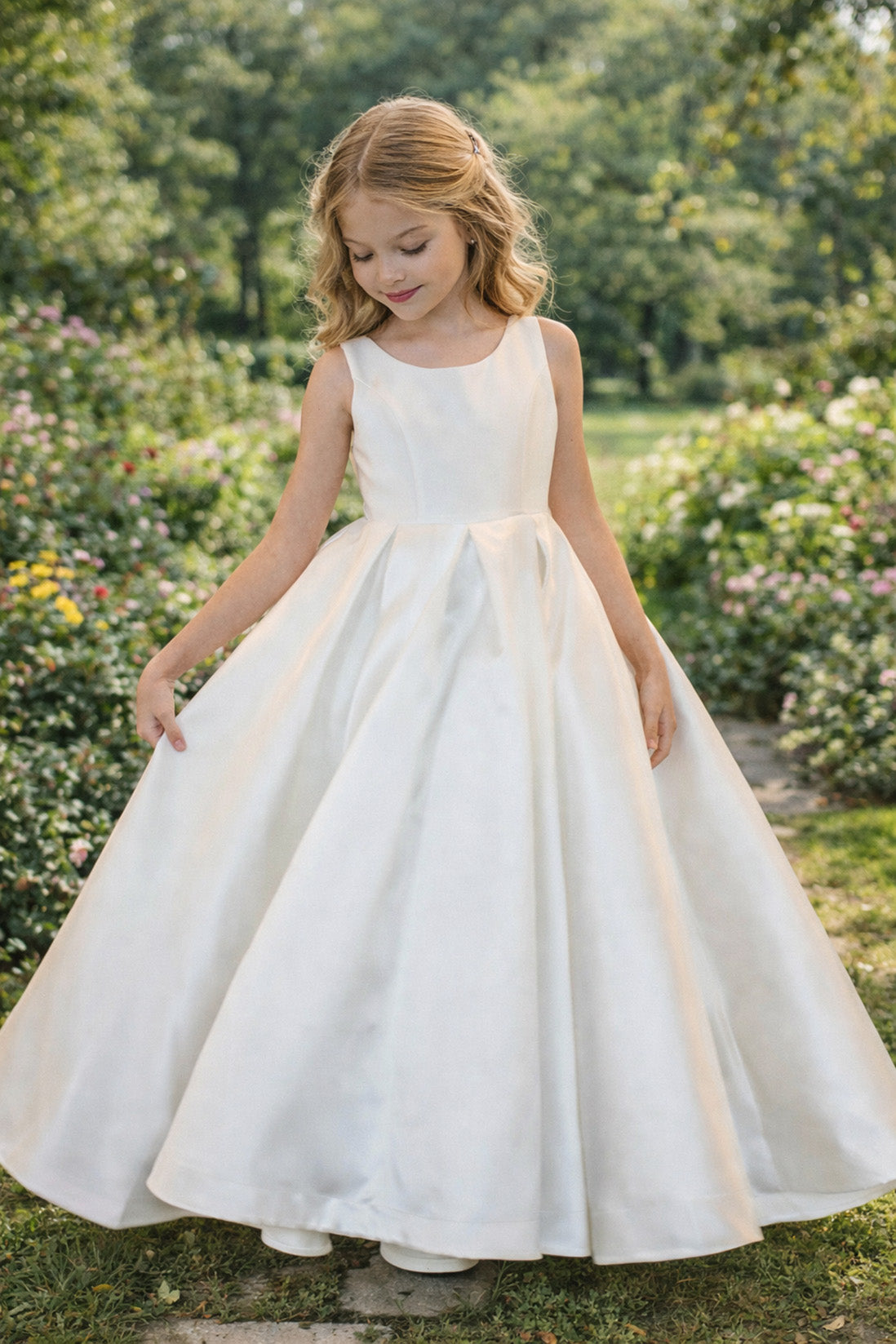 Victoria in Ivory White - Flower Girl or Ceremonial Dress