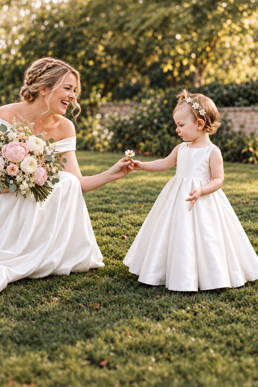 Victoria in Ivory White - Flower Girl or Ceremonial Dress