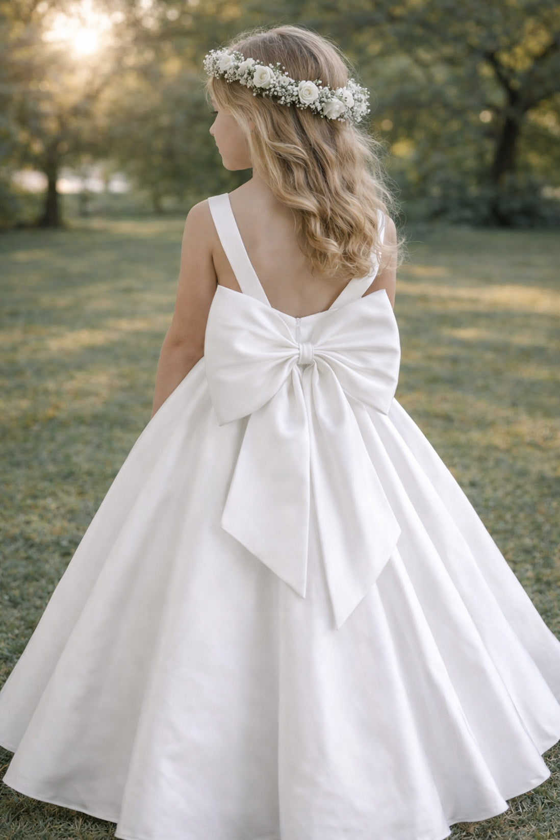 Victoria in Ivory White - Flower Girl or Ceremonial Dress