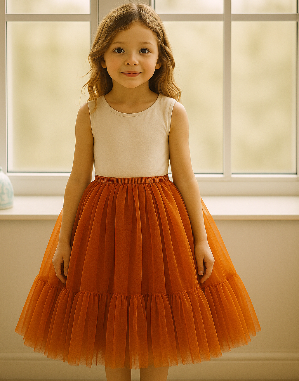 Starlight Whisper Tutu in Tangerine