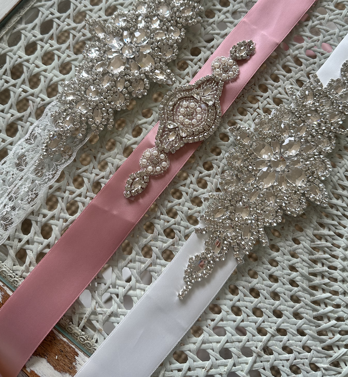 Mina Lace Flower Girl Sash