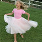 Willow Tutu in Ballet Pink + Pink Satin Drawstring Bag