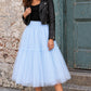 Willow Tutu in Porcelain Sky + Pink Satin Drawstring bag