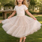 Willow Tutu in Buttercream + Pink Satin Drawstring Bag