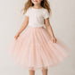Willow Tutu in Ballet Pink + Pink Satin Drawstring Bag