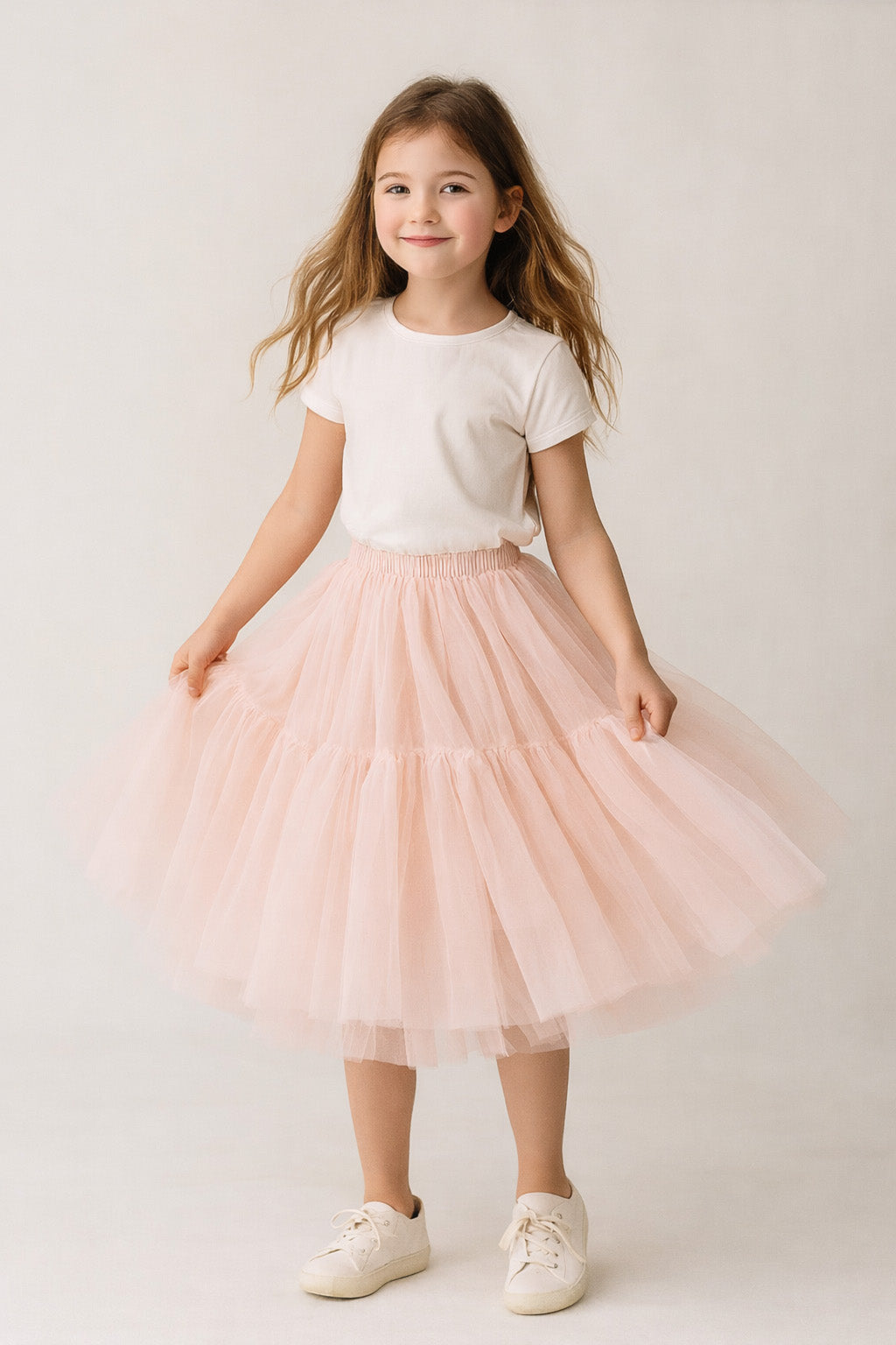 Willow Tutu in Ballet Pink + Pink Satin Drawstring Bag