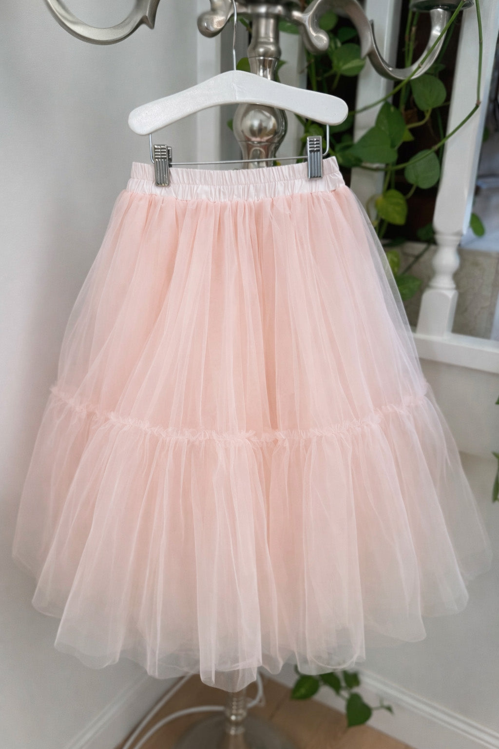 Willow Tutu in Ballet Pink + Pink Satin Drawstring Bag