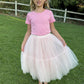 Willow Tutu in Ballet Pink + Pink Satin Drawstring Bag