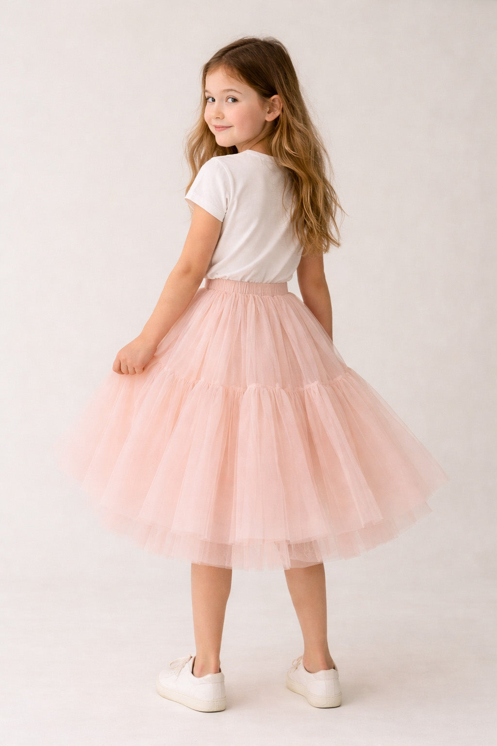 Willow Tutu in Ballet Pink + Pink Satin Drawstring Bag