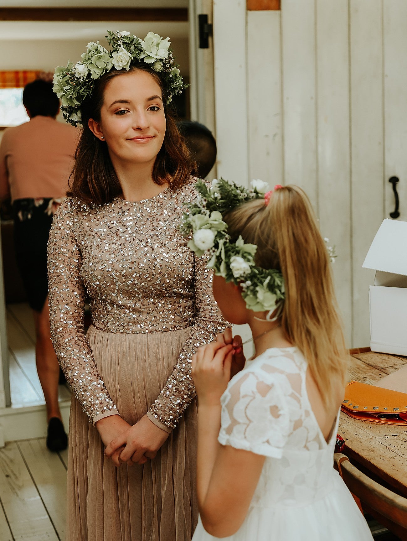 Cerri ~ Ivory White Flower Girl or Communion Dress