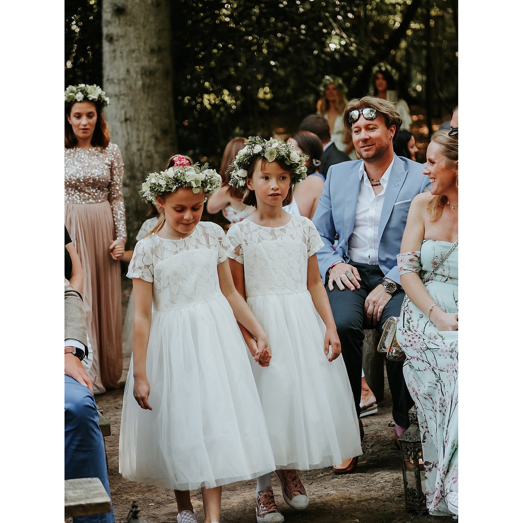 Cerri ~ Ivory White Flower Girl or Communion Dress
