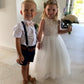 Maryanne Champagne (Baby + Toddler) + Ivory White Skirt - Flower Girl Dress
