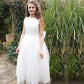 Autumn in Brilliant White ~ Flower Girl Dress