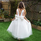 Autumn in Brilliant White ~ Flower Girl Dress