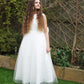 Autumn in Brilliant White ~ Flower Girl Dress