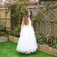 Autumn in Brilliant White ~ Flower Girl Dress