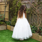 Autumn in Brilliant White ~ Flower Girl Dress