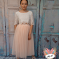 Ava in Blush ~ Luxurious Tulle & Lace Two-Piece