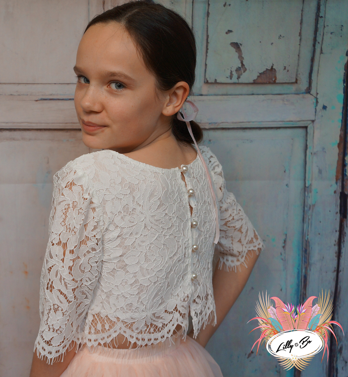 Ava in Blush ~ Luxurious Tulle & Lace Two-Piece