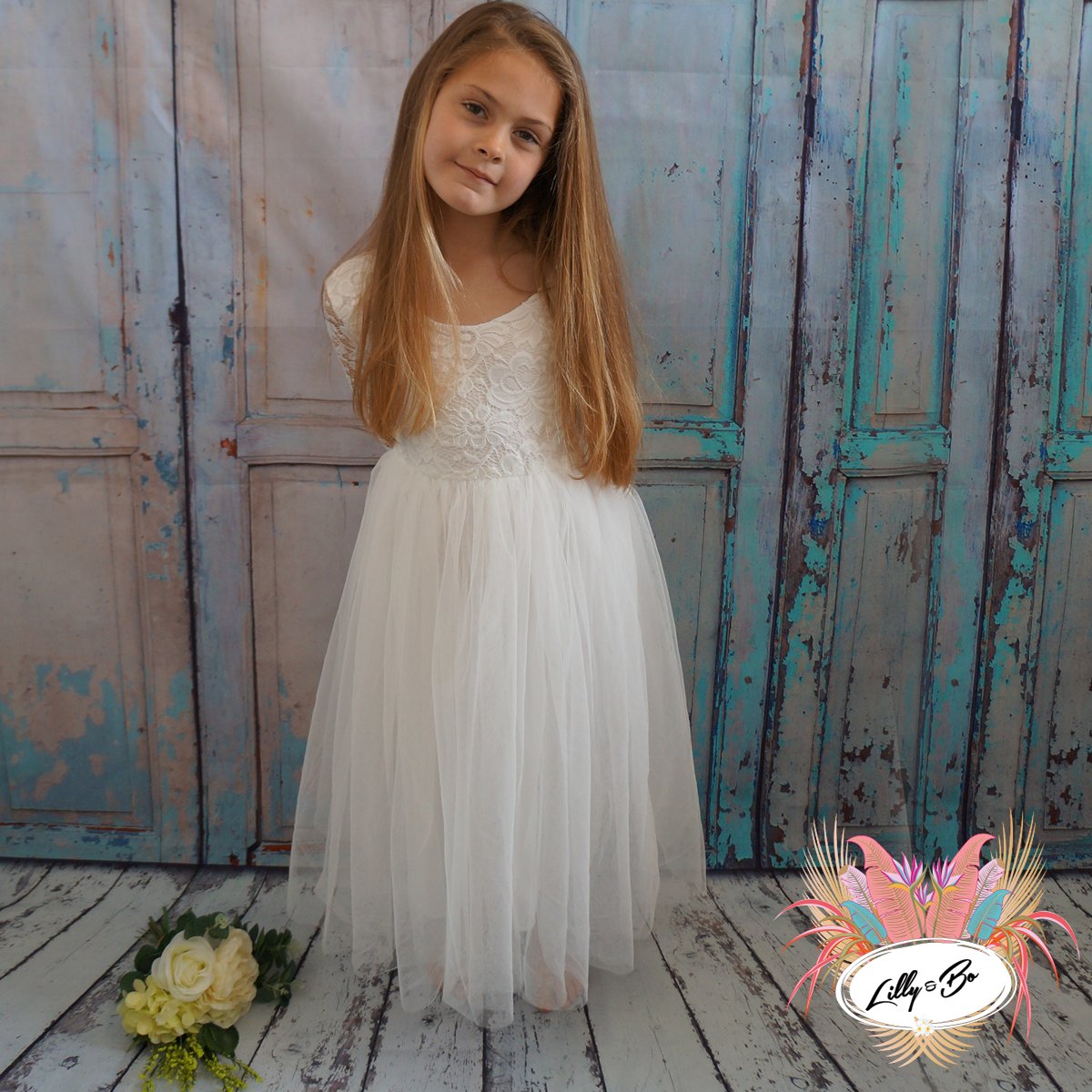 Mary-Jane in Ivory ~ Party or Flower Girl Dress