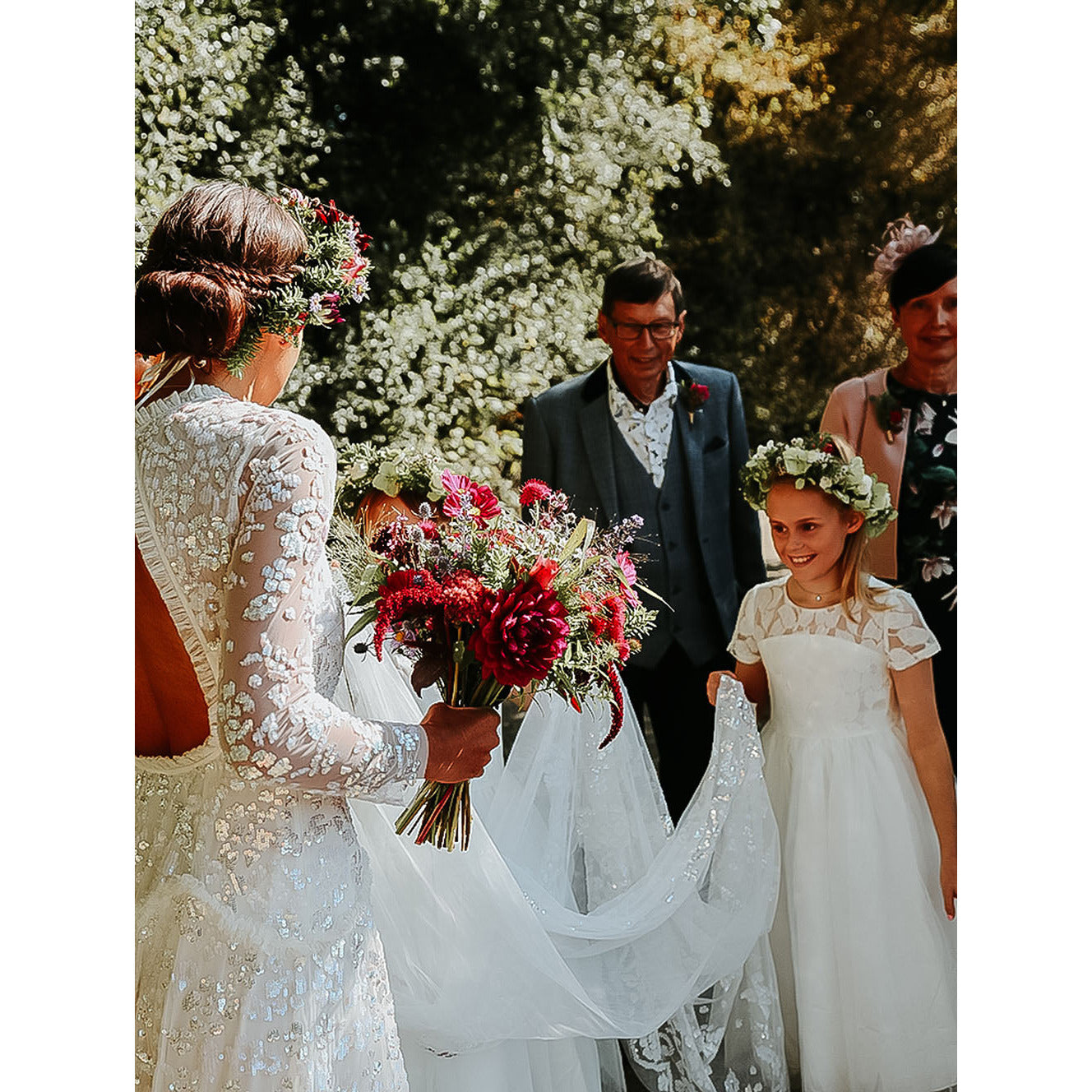 Cerri ~ Ivory White Flower Girl or Communion Dress