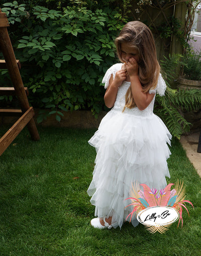 Mae in Cream ~ Party or Flower Girl Dress