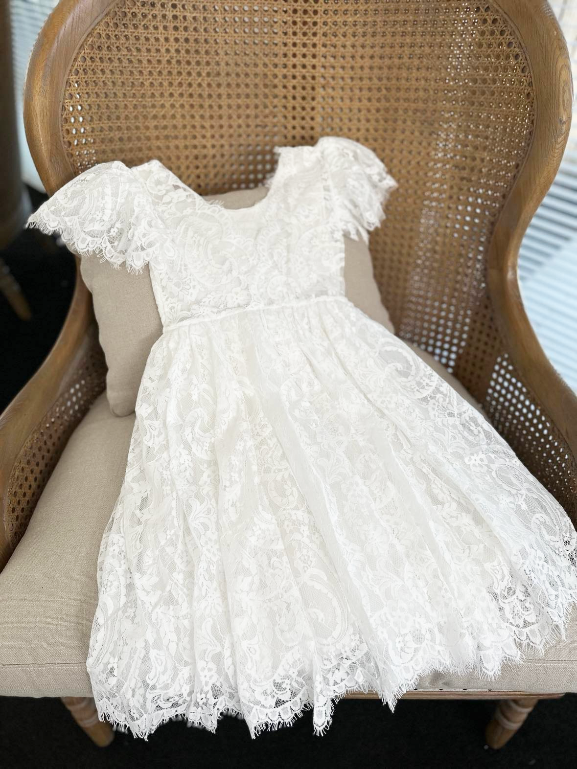 Anya in Ivory White ~ Party or Flower Girl Dress