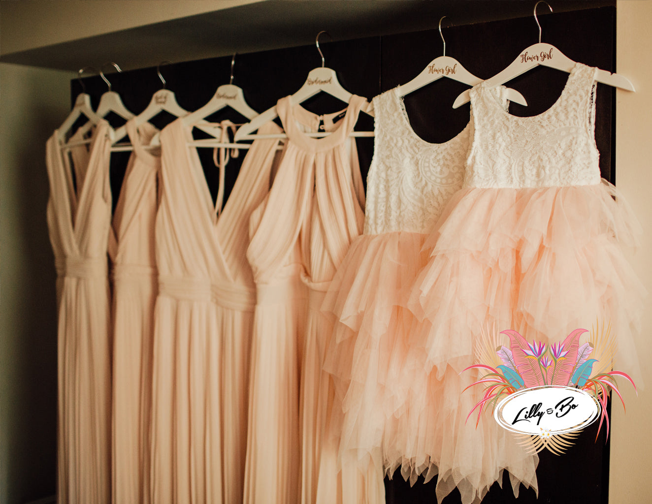Aria in Blush/Apricot ~ Party or Flower Girl Dress