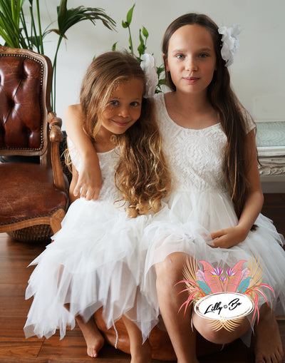 Aria in Ivory~ Party or Flower Girl Dress