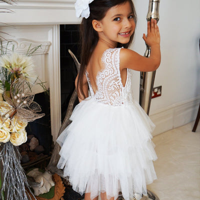 Aria in Blush/Apricot ~ Party or Flower Girl Dress